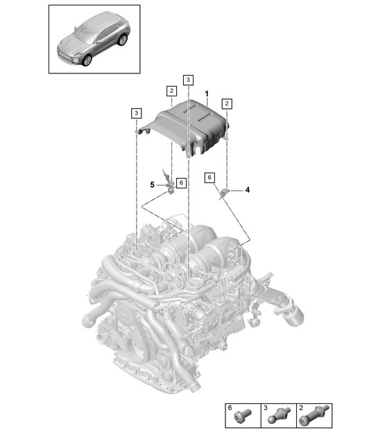 Diagram 103-065 Porsche 914 (1970-1976) Engine
