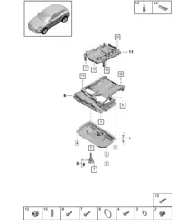 Carter d'huile / Carter d'huile - PR:TV8 + GP2 - 95B (II / III) Macan 2.9L 2019 - 2024