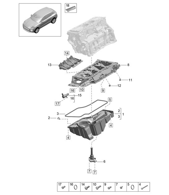 Diagram 104-060 Porsche 9J1.1 Taycan 4S 2020-24 