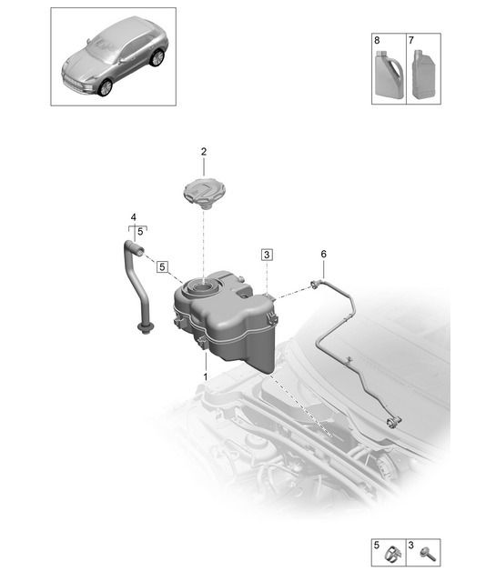 Diagram 105-100 Porsche Macan (95B) MK1 (2014-2018) Engine