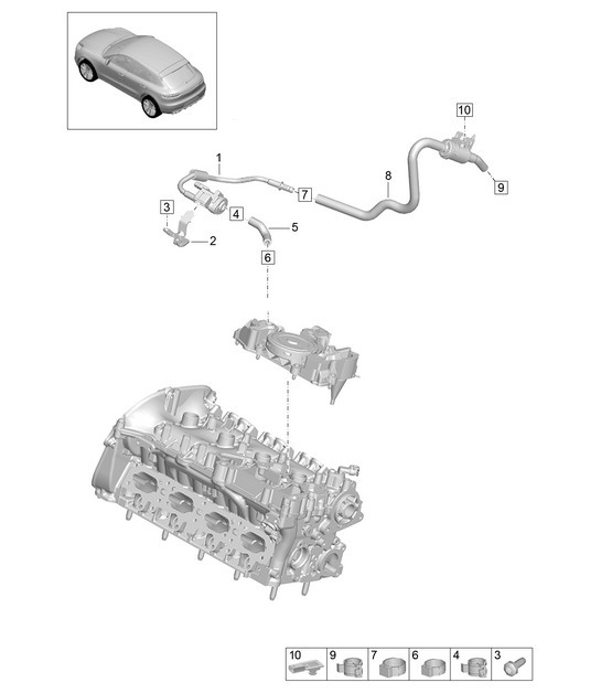 Diagram 107-330 Porsche Macan (95B) MK2 2019-2021 Engine