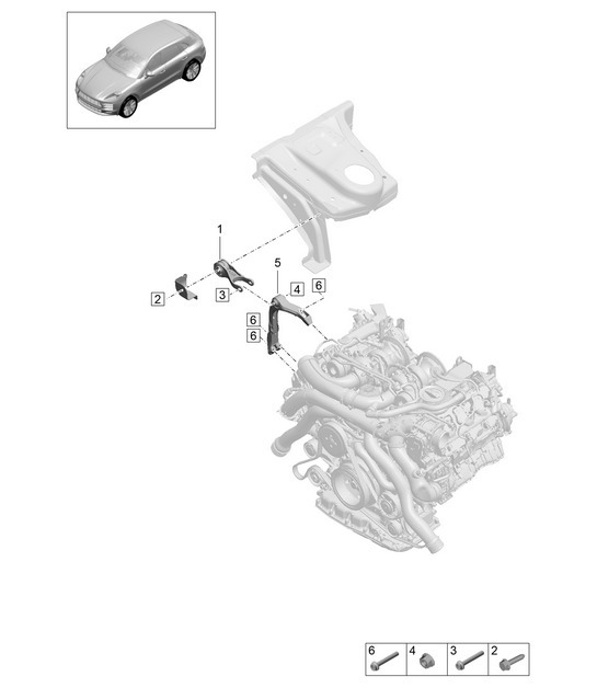 Diagram 109-000 Porsche Macan (95B) MK2 2019-2021 Engine