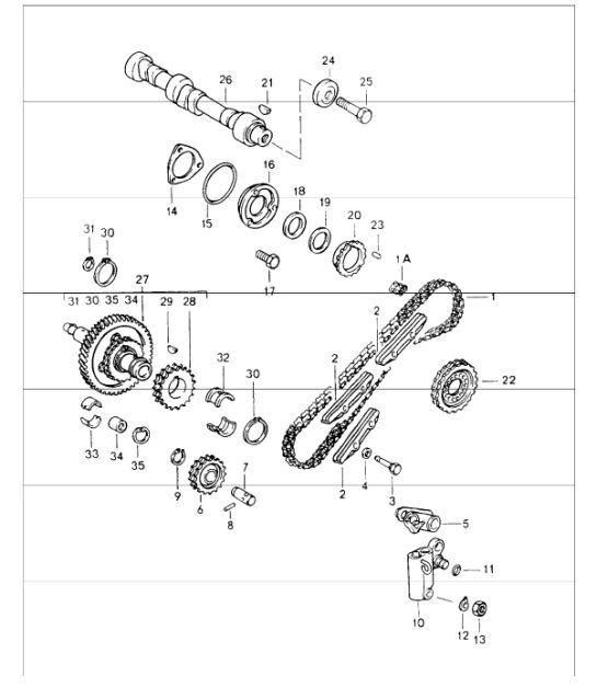 Diagram 103-17 Porsche Cayman 718C (982C) 2017>> 引擎