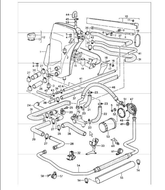 Diagram 104-01 Porsche Boxster 986 2.7L 2003-04 Motor