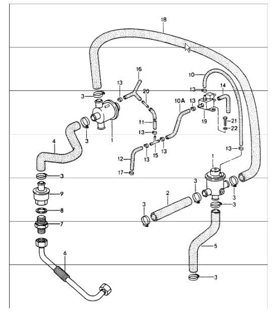 Diagram 108-07 Porsche 968 CS 3.0L 1993-95 Motor