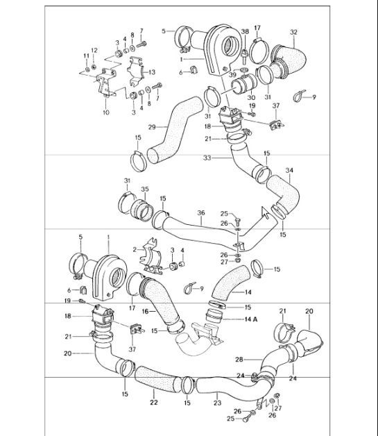 Diagram 108-15 Porsche Cayman 718C (982C) 2017>> 引擎