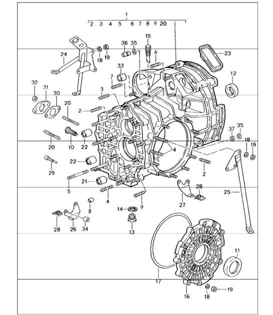Diagram 302-00 Porsche 968 (1992-1995) Übertragung