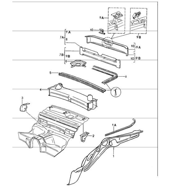 Diagram 801-15 Porsche Macan (95B) MK1 (2014-2018) Karosserie
