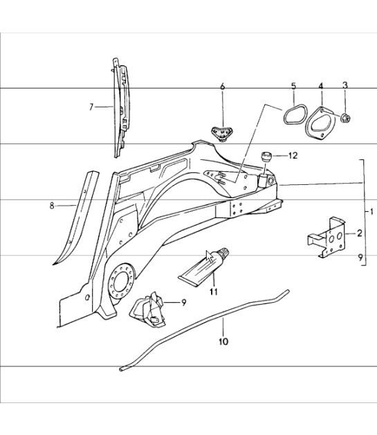 Diagram 801-25 Porsche 992 (911) MK1 2019-2024 Carrozzeria