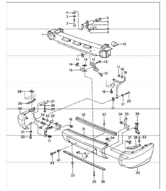 Diagram 802-05 Porsche 996 C4S 3.6L 09/01-2005  车身
