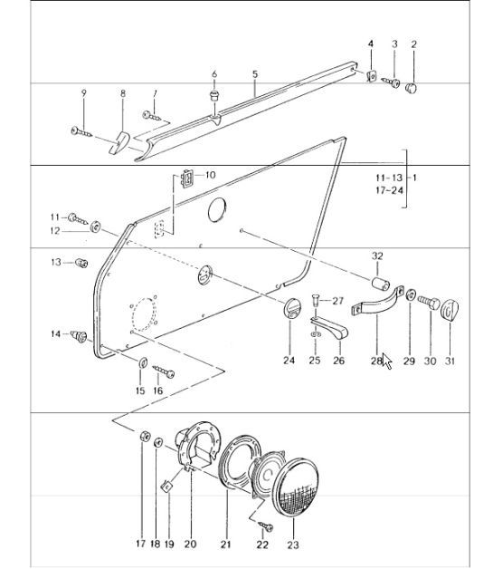 Diagram 807-13 Porsche 997 MK1 Carrera 2 3.6L 2005-08 Carrozzeria