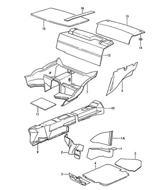 Diagram 807-15 Porsche 911 & 912 (1965-1989) Karosserie