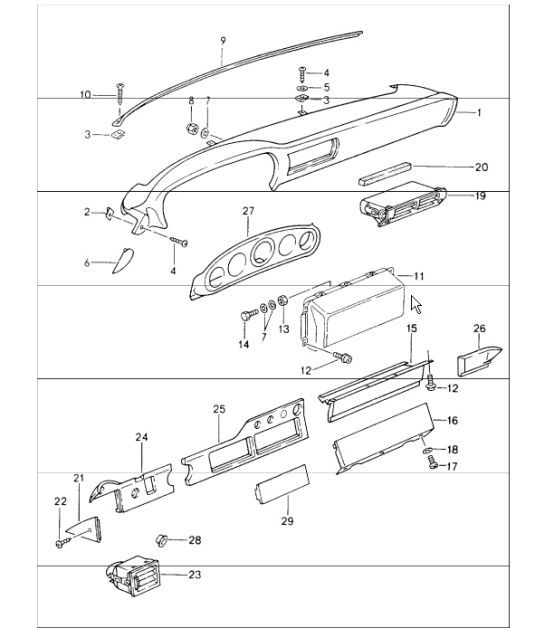 Diagram 809-01 Porsche 957 Cayenne S / GTS 4.8L 2007-10  车身