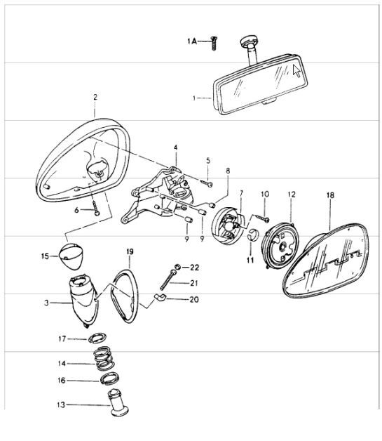 Diagram 809-13 Porsche 991.1 Carrera C2 3.4L (350 Bhp) 2012-16 Karosserie