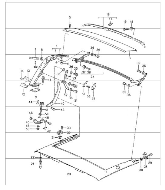 Diagram 811-12 Porsche Macan (95B) MK1 (2014-2018) Carrozzeria