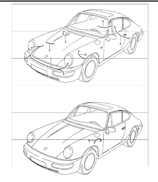 Diagram 902-12 Porsche 356 (1950-1965) Équipement électrique
