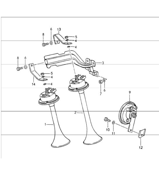 Diagram 903-00 Porsche 964 (911) (1989-1994) Équipement électrique
