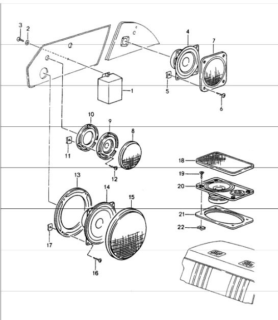 Diagram 911-05 Porsche Boxster 986 2.5L 1997-99 Elektrische Ausrüstung