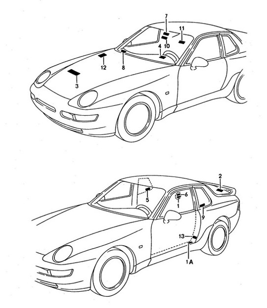 Diagram 001-005 Porsche 911 1978-1983 3.0L / SC Accessories & others 