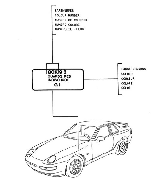 Diagram 004-000 Porsche 968 (1992-1995) Accessories & others 