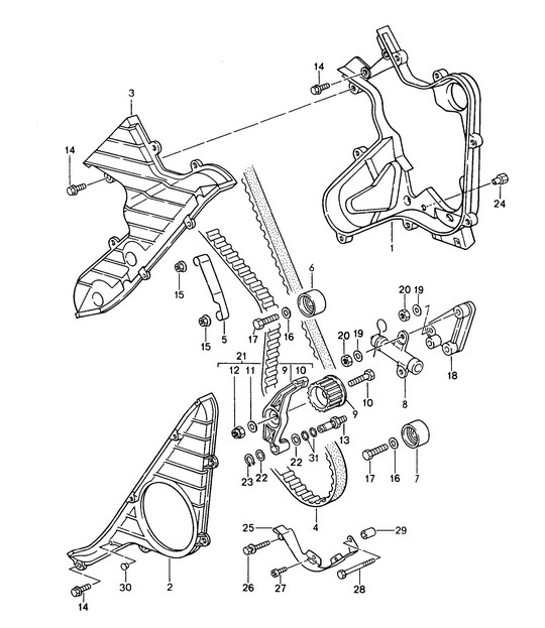 Diagram 103-010 Porsche Macan (95B) MK1 (2014-2018) Motor