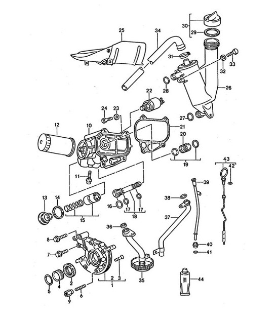 Diagram 104-000 Porsche Macan (95B) MK1 (2014-2018) Motore