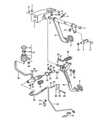 Bremse / Kupplung / Pedale / Rechtslenker 968 1992-95