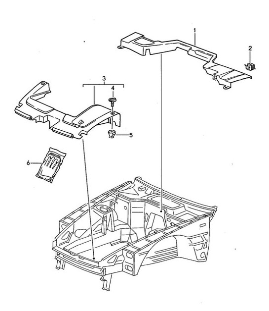 Diagram 801-030 Porsche 997 MK1 Carrera 2 3.6L 2005-08  车身