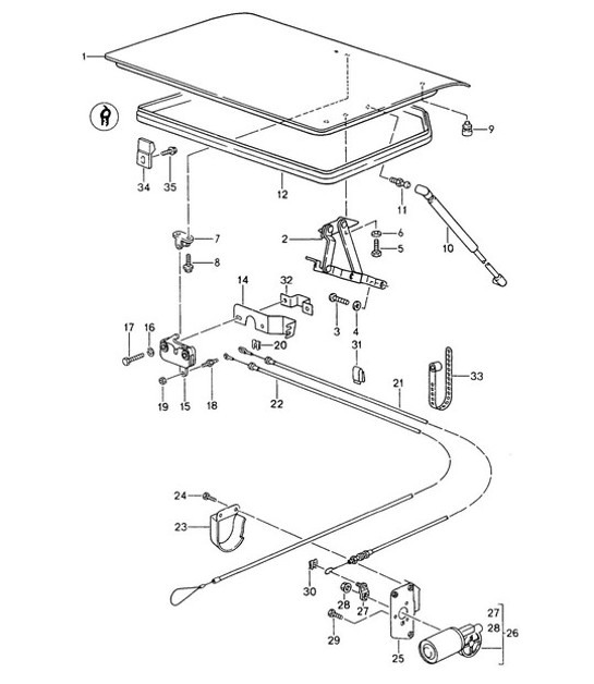 Diagram 803-010 Porsche 955 Cayenne Turbo 4.5L 2003-06 Karosserie