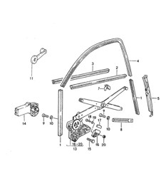 Alzacristalli elettrici / Guida finestrini - COUPE - 968 1992-95