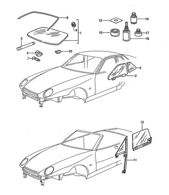 Diagram 805-000 Porsche Macan (95B) MK1 (2014-2018) Carrosserie