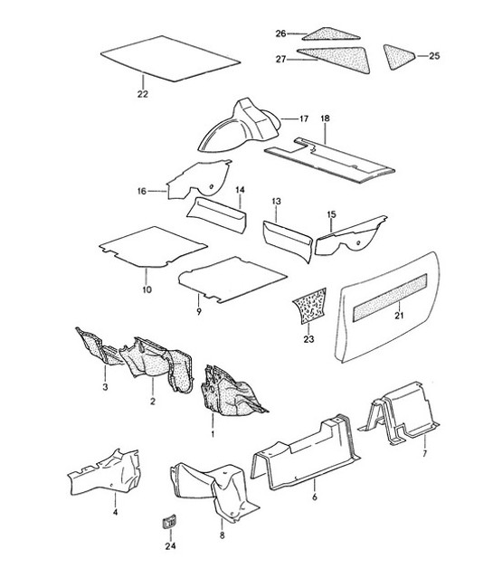 Diagram 807-000 Porsche 968 (1992-1995) Carrosserie