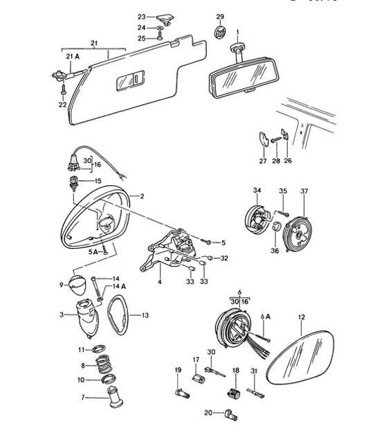 Diagram 809-005 Porsche Macan (95B) MK1 (2014-2018) Carrosserie