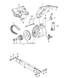 Generador con piezas de montaje 968 1992-95