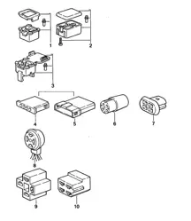 Carcasa del conector - 4 polos - 968 1992-95