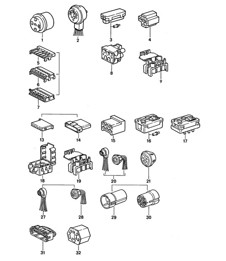 连接器外壳 - 5 极、6 极、7 极 - 968 1992-95