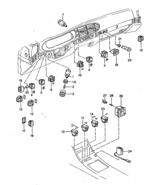 Diagram 903-000 Porsche 95B.1 Macan Petrol 2.0L (237Bhp) 2014-18 Equipo eléctrico
