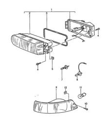 Extra koplamp / richtingaanwijzer 968 1992-95