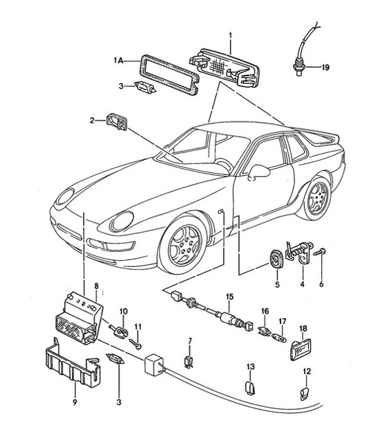 Diagram 905-020 Porsche Macan (95B) MK1 (2014-2018) Elektrische Ausrüstung