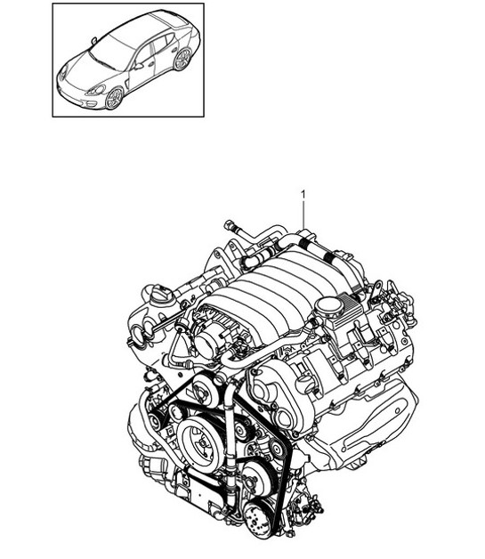 Diagram 101-000 Porsche Panamera 970 MK1 (2009-2013) Engine