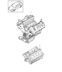 Basismotor / Shortblock (Modell: CXPA, CXRA, CXR, CWBA, CWB, CWCA, CWC) Panamera 970 (G1) 4.8L 2014>>