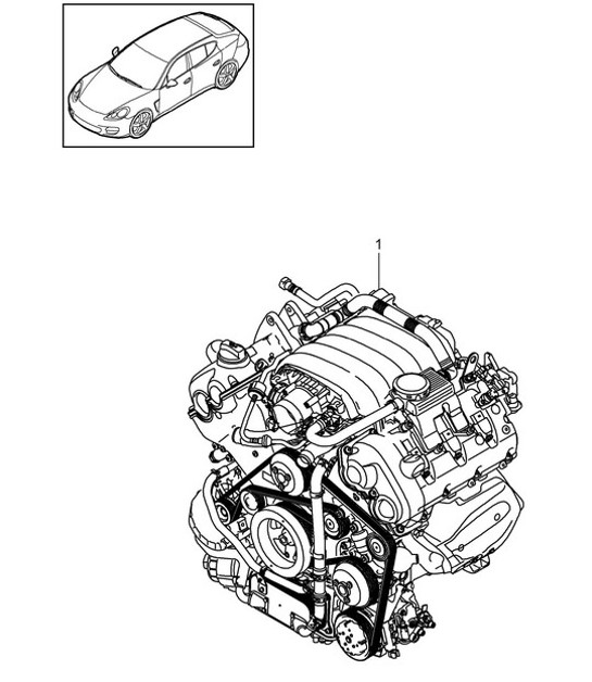 Diagram 101-015 Porsche 997 (911) MK1 2005-2008 Engine