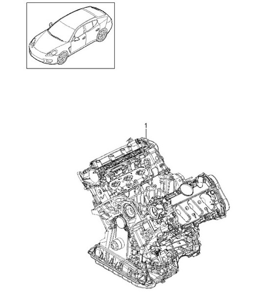 Diagram 101-022 Porsche Panamera 970 MK1 (2009-2013) Engine