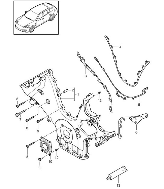 Diagram 101-070 Porsche Cayman 718C (982C) 2017>> 引擎
