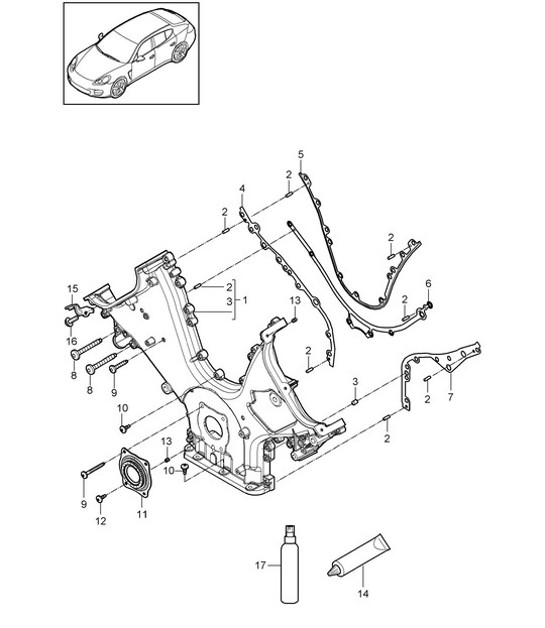 Diagram 101-080 Porsche Cayman 718C (982C) 2017>> 引擎