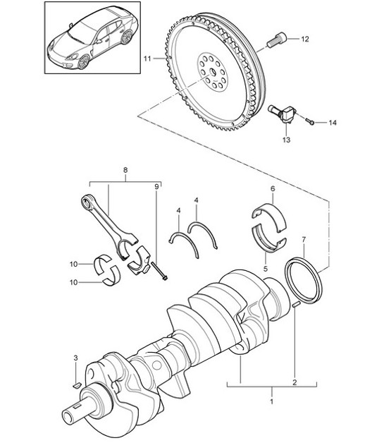 Diagram 102-000 Porsche 992.1 GT3 4.0L / 992 S/T 4.0L 2021-24 