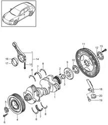 Biella albero motore (Modello: CRCC,CRCB, CWJA) Panamera 970 (G1) 3.0L DIESEL 2012-16