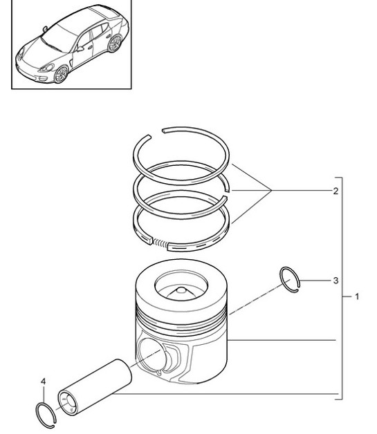 Diagram 102-045 Porsche Macan (95B) MK1 (2014-2018) Moteur