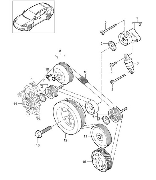 Diagram 102-070 Porsche 911 & 912 (1965-1989) Moteur