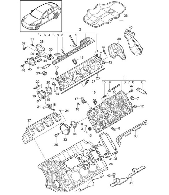 Diagram 103-007 Porsche Macan (95B) MK1 (2014-2018) 引擎